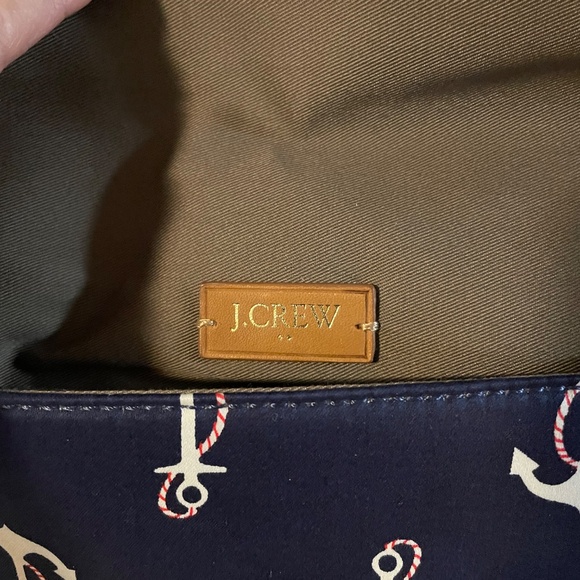J. Crew Nautical Mariner Sailor anchor shoulder bag/clutch - Picture 4 of 9